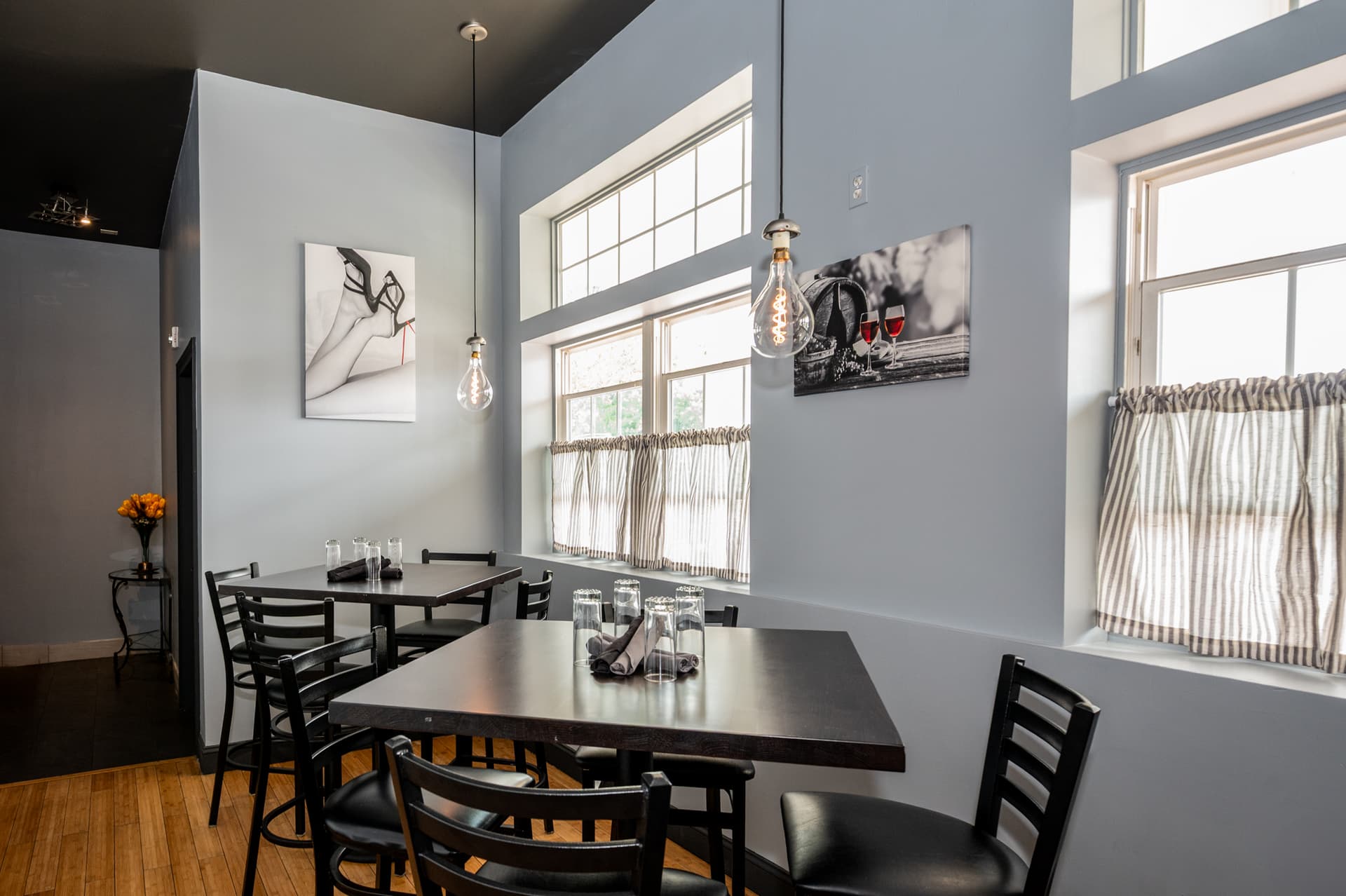 Private dining area at The Manhattan with intimate table settings
